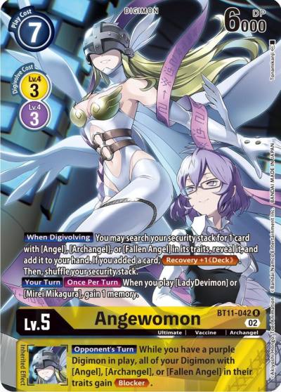 Angewomon Alternate Art BT11-042 R Dimensional Phase Digimon card