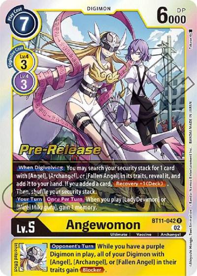 Angewomon BT11-042 R Dimensional Phase Pre-Release Cards Digimon card