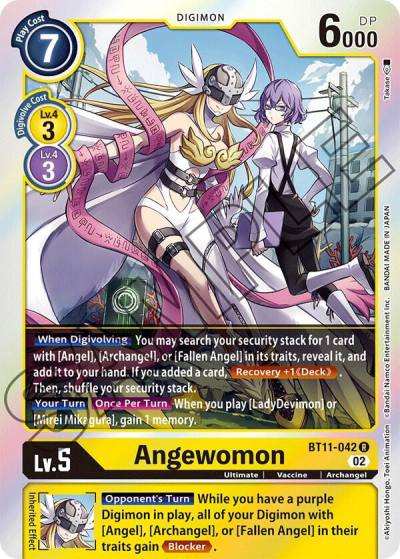 Angewomon BT11-042 R Dimensional Phase Digimon card