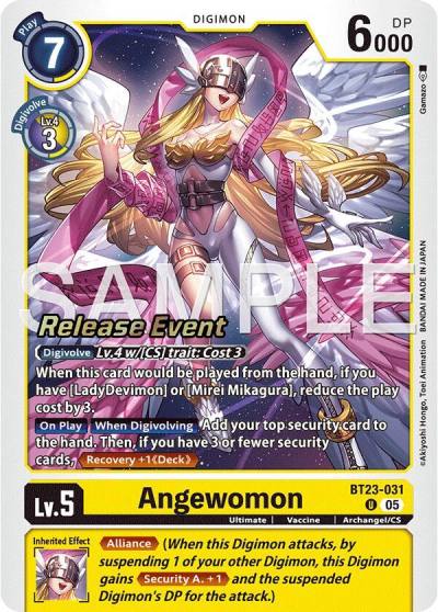 Angewomon BT23-031 U Hackers' Slumber Release Event Cards Digimon card