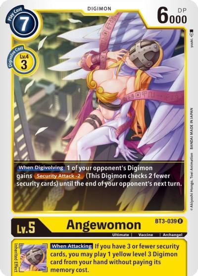 Angewomon BT3-039 R Release Special Booster 1.5 Digimon card