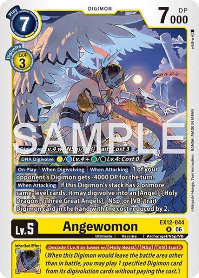 Angewomon EX12-044 R Digital World Shambala Digimon card