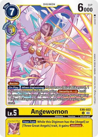 Angewomon EX6-022 U Infernal Ascension Digimon card
