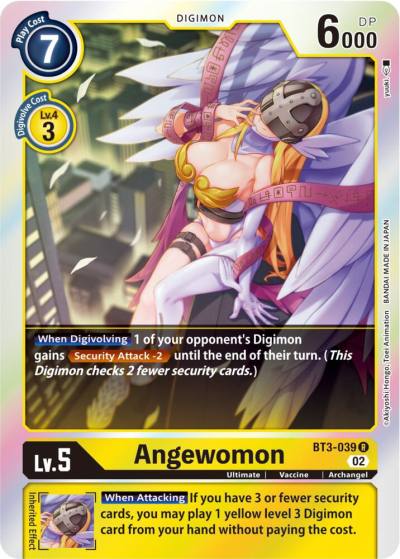 Angewomon Resurgence Booster Reprint BT3-039 R Resurgence Booster Digimon card