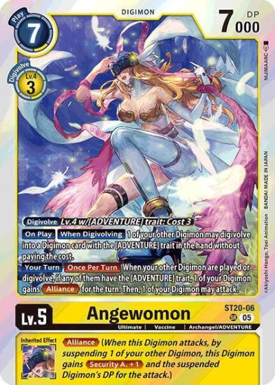 Angewomon ST20-06 SR Starter Deck 20: Protector of Light Digimon card