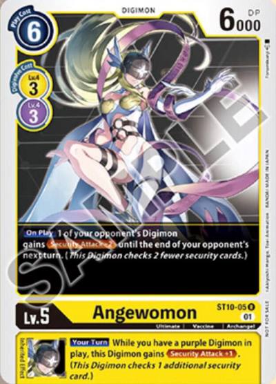 Angewomon Tamer Goods Set Angewomon and LadyDevimon ST10-05 R Starter Deck 10: Parallel World Tactician Digimon card