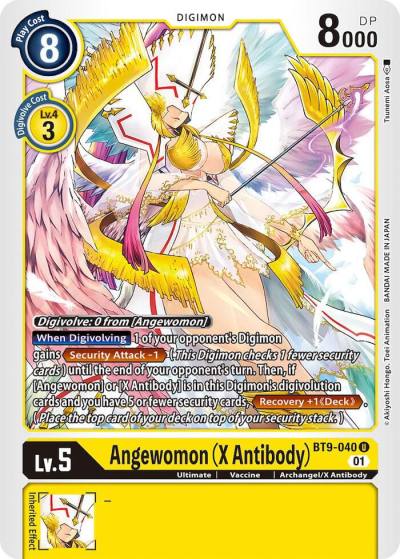 Angewomon X Antibody BT9-040 U X Record Digimon card