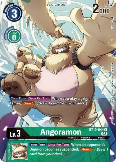 Angoramon Alternate Art BT10-044 R Xros Encounter Digimon card