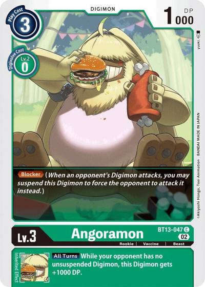 Angoramon BT13-047 C Versus Royal Knights Digimon card