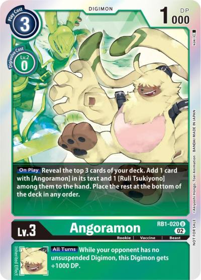 Angoramon Resurgence Booster Box Promotion Pack RB1-020 U Resurgence Booster Digimon card