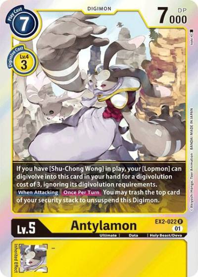 Antylamon EX2-022 R Digital Hazard Digimon card