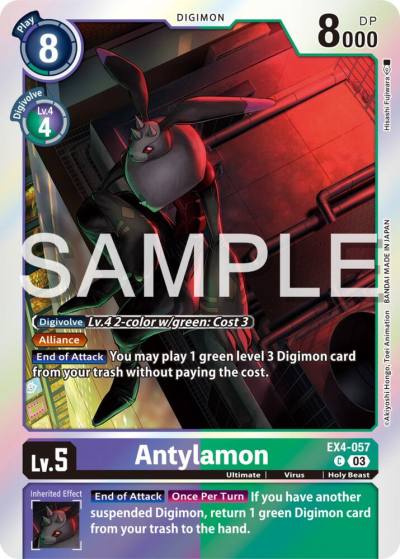 Antylamon Reprint EX4-057 C Starter Deck 17: Double Typhoon Advanced Deck Set Digimon card