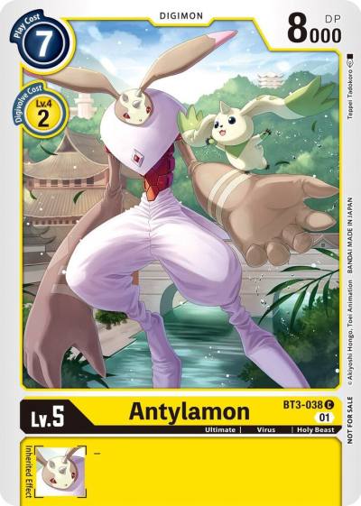 Antylamon Winner Pack New Awakening BT3-038 C Release Special Booster 1.0 Digimon card