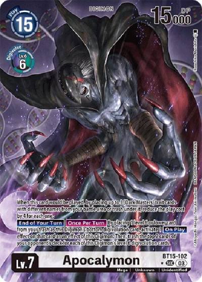 Apocalymon Alternate Art BT15-102 SEC Exceed Apocalypse Digimon card