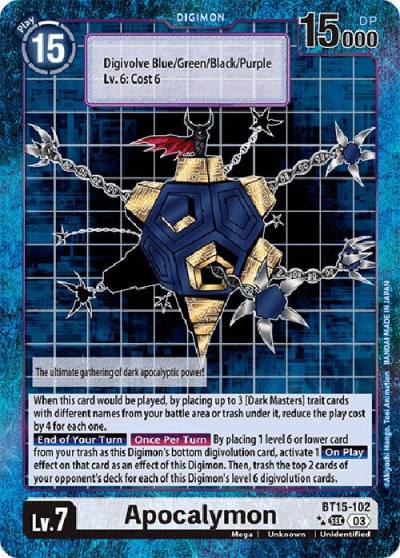 Apocalymon Special Edition Alternate Art BT15-102 SEC Exceed Apocalypse Digimon card