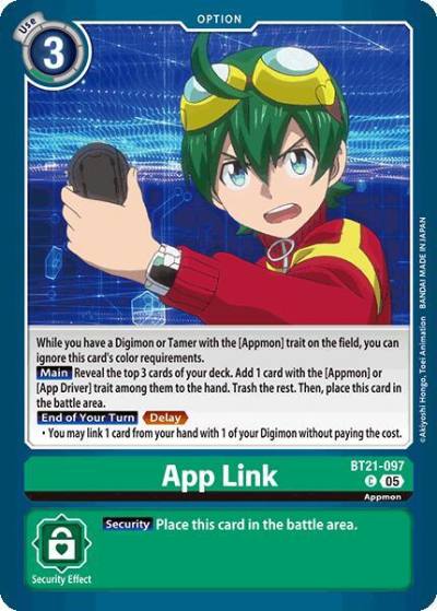 App Link BT21-097 C World Convergence Digimon card