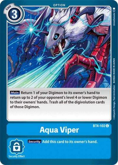 Aqua Viper BT4-102 C Great Legend Digimon card