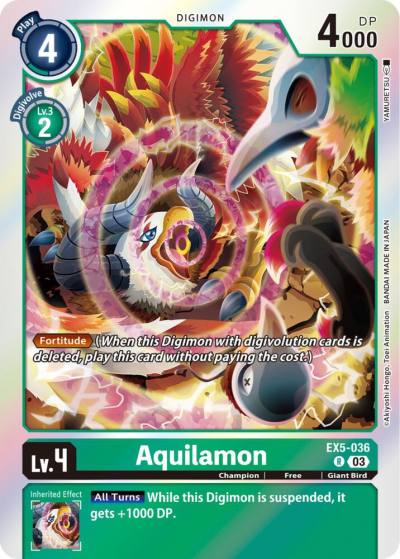 Aquilamon EX5-036 R Animal Colosseum Digimon card