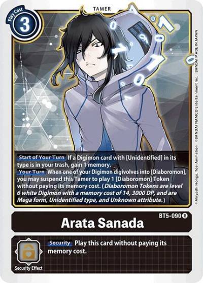 Arata Sanada BT5-090 R Battle of Omni Digimon card