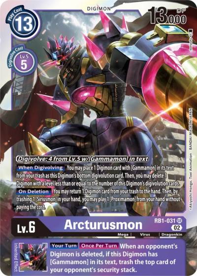Arcturusmon RB1-031 SR Resurgence Booster Digimon card