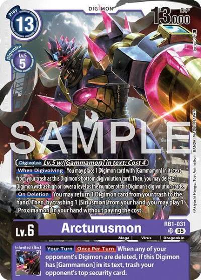 Arcturusmon Reprint RB1-031 SR Advanced Booster Digimon Generation Digimon card