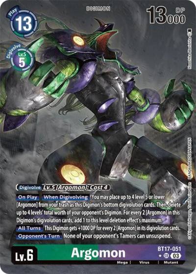 Argomon Alternate Art BT17-051 SR Secret Crisis Digimon card