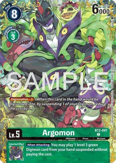 Argomon Alternate Art BT2-047 C Dual Revolution Digimon card