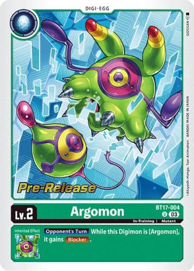 Argomon BT17-004 U Secret Crisis Pre-Release Cards Digimon card