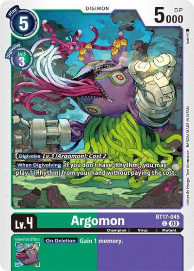 Argomon BT17-045 C Secret Crisis Digimon card