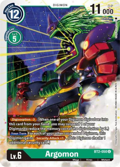 Argomon BT2-050 U Release Special Booster 1.5 Digimon card