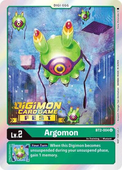 Argomon Digimon Card Game Fest 2022 BT2-004 U Release Special Booster 1.0 Digimon card