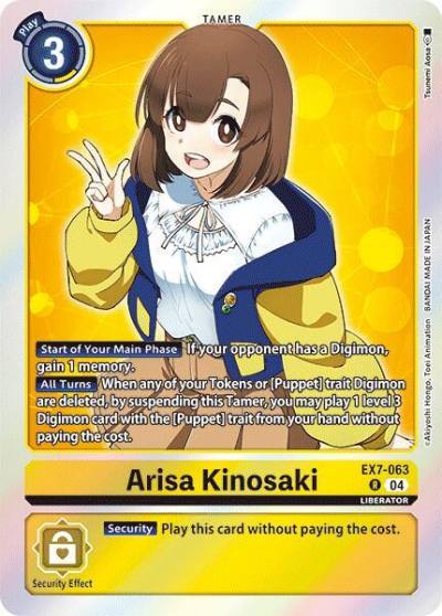 Arisa Kinosaki EX7-063 R Digimon LIBERATOR Digimon card