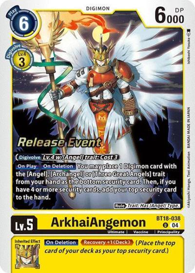 ArkhaiAngemon BT18-038 U Release Special Booster 2.0 Celebration Event Cards Digimon card