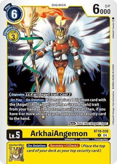 ArkhaiAngemon BT18-038 U Release Special Booster 2.0 Digimon card