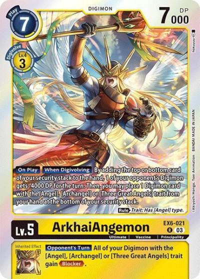 ArkhaiAngemon EX6-021 R Infernal Ascension Digimon card