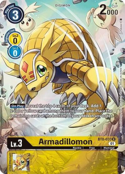 Armadillomon Alternate Art BT8-033 U New Awakening Digimon card