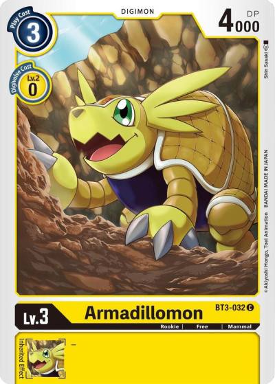 Armadillomon BT3-032 C Release Special Booster 1.5 Digimon card