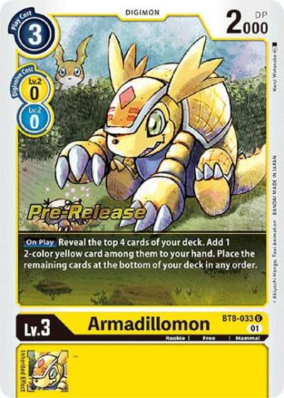 Armadillomon BT8-033 U New Awakening Pre-Release Cards Digimon card