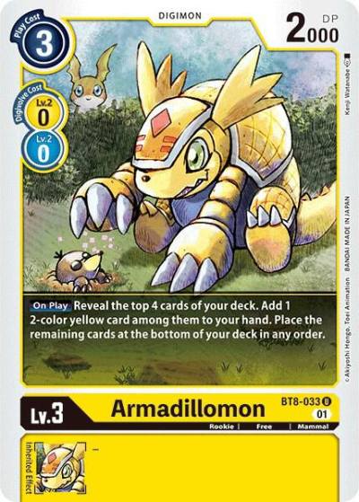 Armadillomon BT8-033 U New Awakening Digimon card