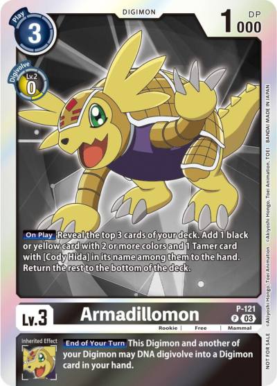 Armadillomon Tamer Party Pack The Beginning Ver 20 P-121 P Digimon Promotion Cards Digimon card