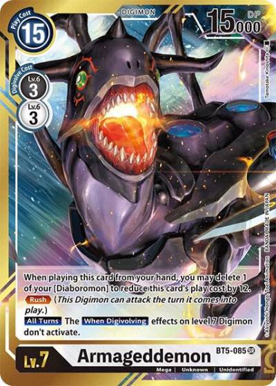 Armageddemon Alternate Art BT5-085 SR Battle of Omni Digimon card