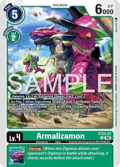 Armalizamon ST23-07 U Starter Deck 23: Beatbreak Digimon card