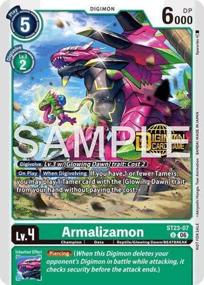 Armalizamon Welcome Tamers Pack Vol2 ST23-07 U Starter Deck 23: Beatbreak Release Event Cards Digimon card