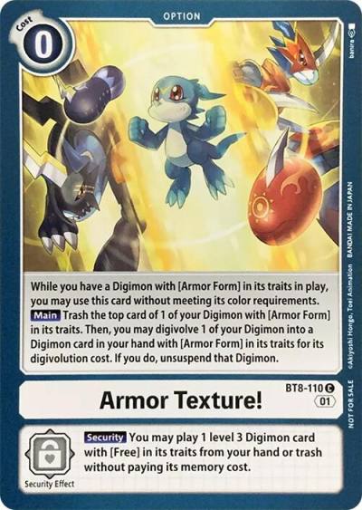 Armor Texture BT8-110 C Revision Pack Cards Digimon card