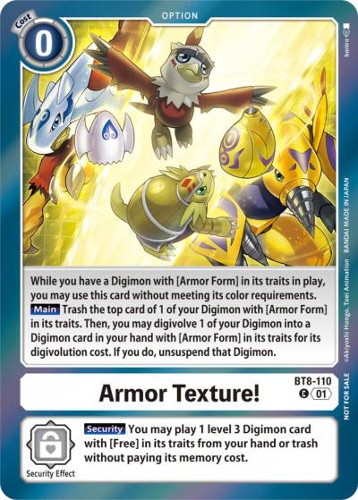 Armor Texture Blast Ace Double Pack Set BT8-110 C New Awakening Digimon card
