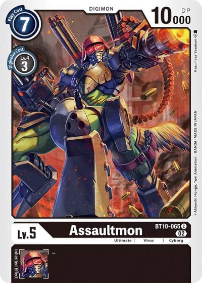 Assaultmon BT10-065 C Xros Encounter Digimon card