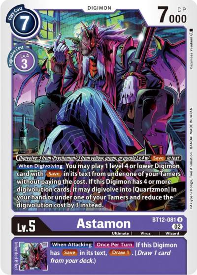 Astamon BT12-081 U Across Time Digimon card