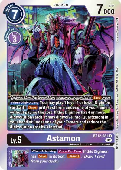 Astamon Box Topper BT12-081 U Across Time Digimon card