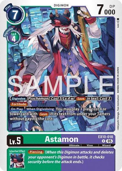 Astamon EX10-018 R Sinister Order Digimon card