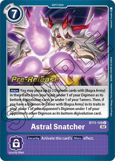 Astral Snatcher BT11-109 U Dimensional Phase Pre-Release Cards Digimon card